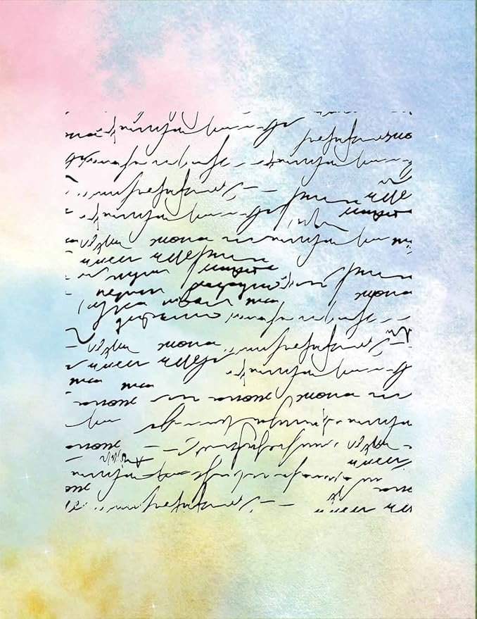 Watercolor Styles Aesthetic Stationery Paper, 8.5 x 11 In, 60 Sheets, Double Sided, Colorful Pretty Decorative Scrapbook / Writing Paper, Printer Friendly for Invitations