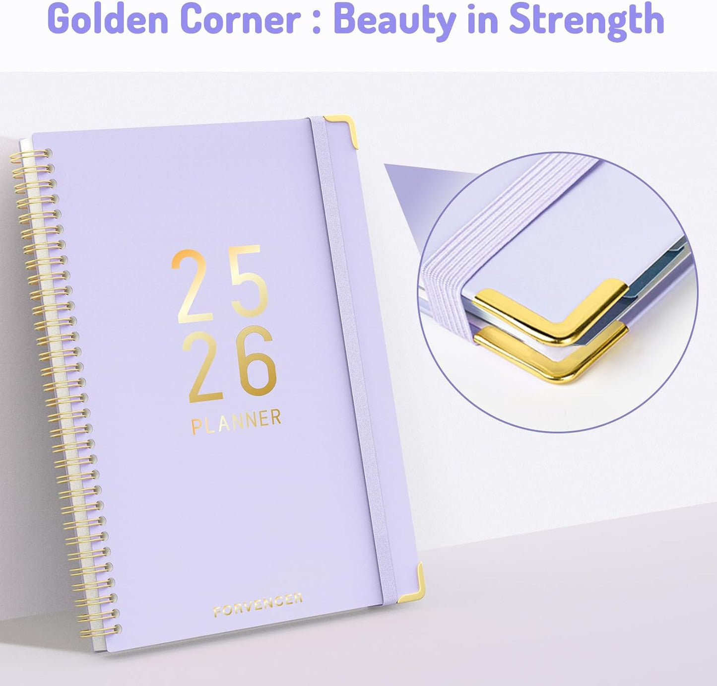 Jul 2025 - Dec 2026 Planner, Forvencer Academic Planner 2025-2026, 18 Month Daily Planner, 8.5" x 11", Weekly & Monthly Agenda Book, Hardcover Calendar Book, School Supplies for Student Teacher, Classic Blue