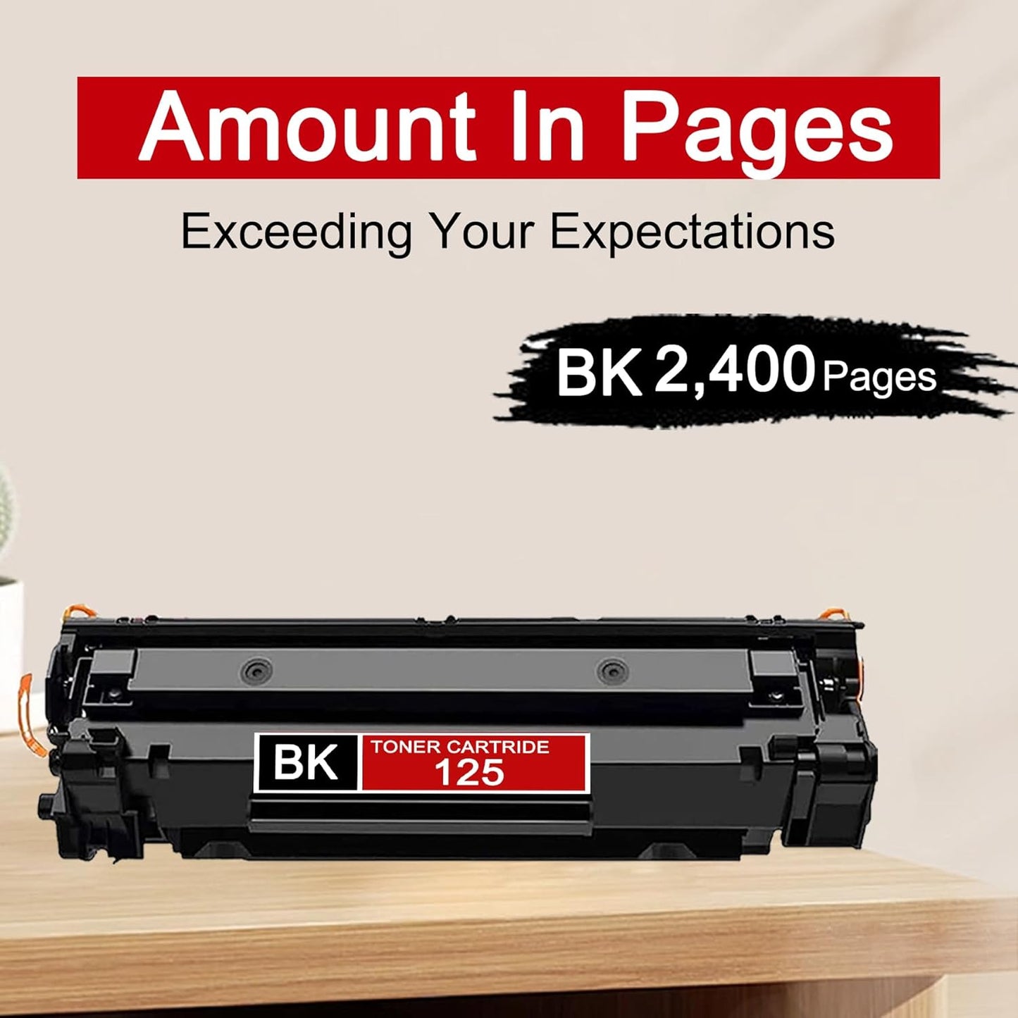 3 Pack 125 3484B001 Black Toner Cartridge Compatible 125 Replacement for Canon 125 ImageCLASS LBP6030w LBP6000 MF3010 Printer