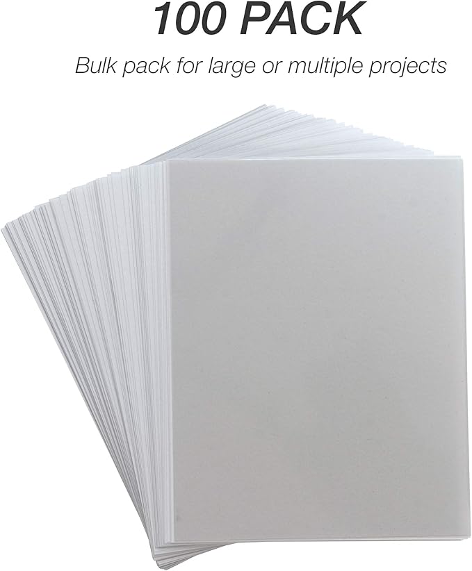 Samsill 100 Pack 8.5" x 11" Clear Write On Transparency Film, 5 mil, for Use with Dry Erase Markers only, Not for Use in Printer, Acetate Sheets