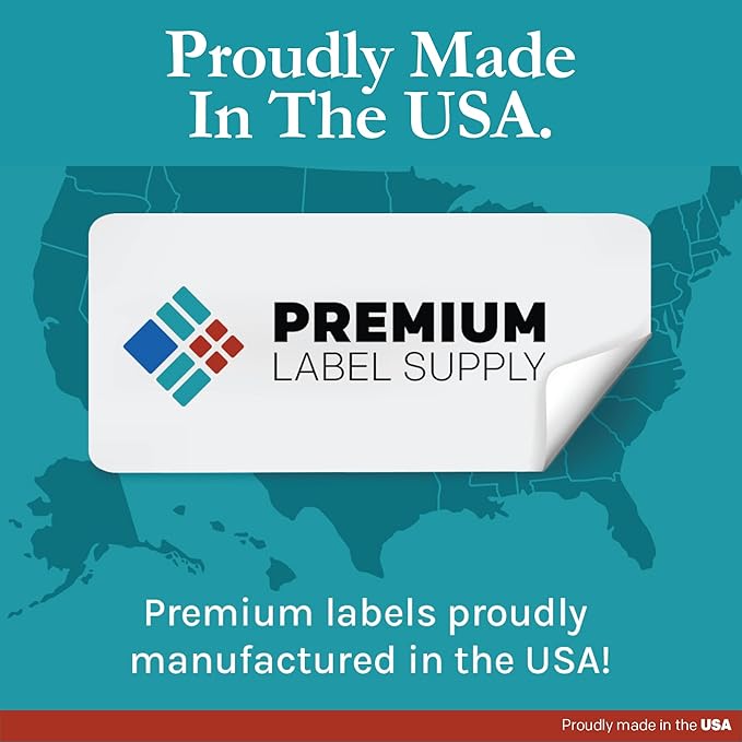 Premium Label Supply White Sticker Labels – 2.625" x 2" – Laser/Inkjet Compatible – (15 per Sheet), 500 Sheets – 7,500 Total Adhesive Labels