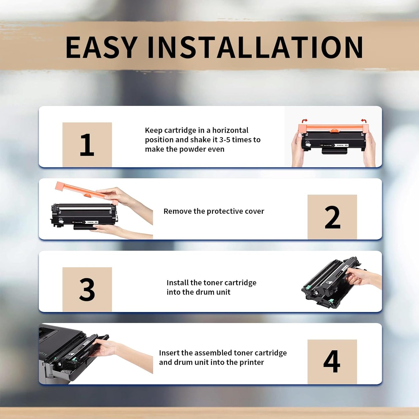 XJI Compatible Toner Cartridges Replacement for Brother TN760 TN-760 TN730 TN-730 High Yield (Black, 2 Pack), for DCP-L2550DW DCPL2550DW HL-L2350DW L2390DW L2395DW MFC-L2710DW MFCL2710DW Printer