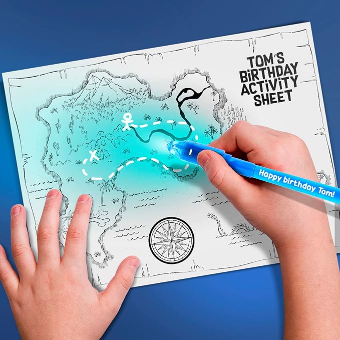 Personalized Invisible Disappearing Ink Pen Marker, Custom Secret Spy Message Writer with UV Light, Fun Activity Entertainment for Kid Party Favors Ideas Gifts and Stock Stuffers, 12 Pack, Pink