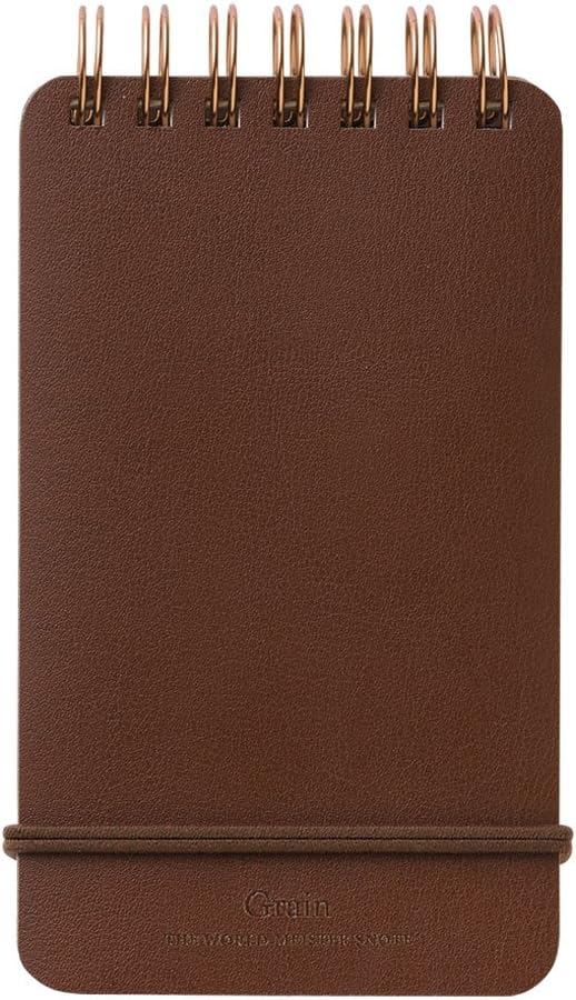 DESIGNPHIL Midori 11799006 Notepad WM Ring Memo Grain Dark Brown