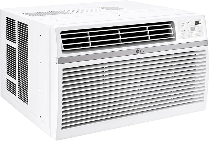 LG LW1224RD 12,000 Window Air Conditioner, 115V, 550 Sq.Ft. (22' x 25' Room Size), Quiet Operation, Electronic Control with Remote, 3 Cooling & Fan Speeds, Auto Restart, 12000 BTU, White
