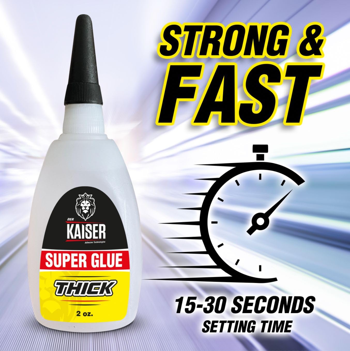 Thick Cyanoacrylate (CA) Super Glue – 2 oz Bottle – Gap-Filling Adhesive for Wood, Stone, Ceramic, and DIY Repairs