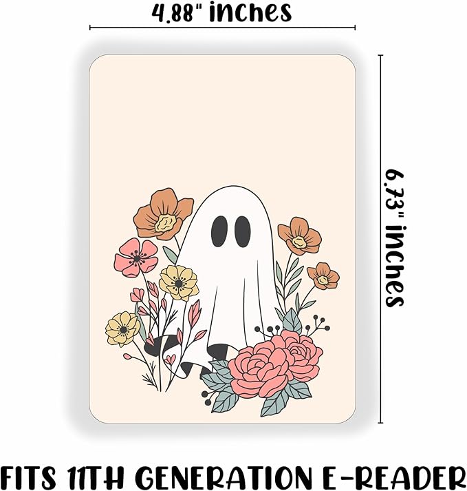 E-reader Cardstock Paper Inserts for Clear Case | 12 pk 4.88 x 6.73” inches Paper White 11th Generation 6.8" Screen Compatible Put Behind Case Colorful Floral Designs Change Out (Design Mix 6)