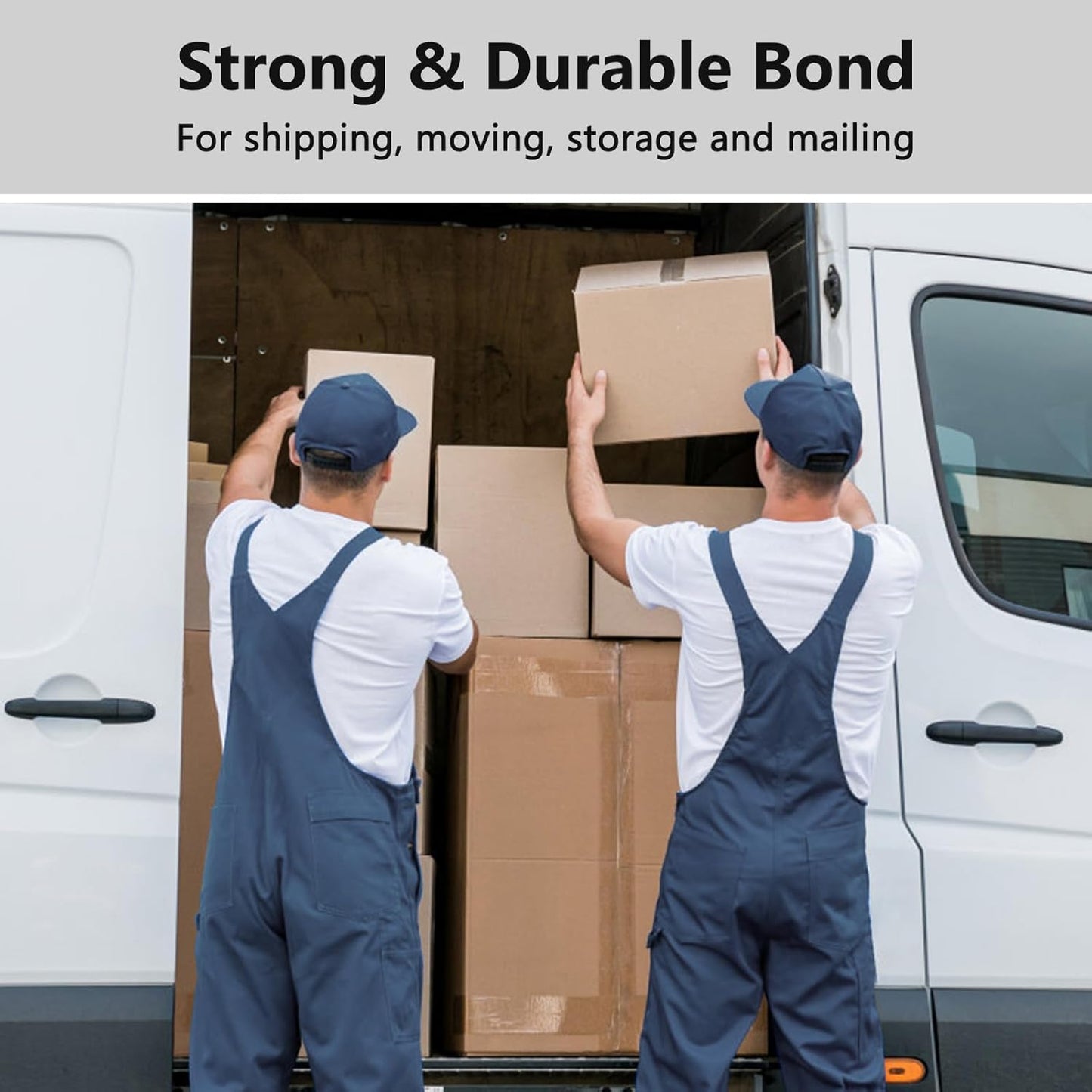 Swihauk 1.88 in x 66.6 YDs Heavy Duty Packing Tape with Dispenser, Strong & Durable Shipping Tape, Packaging Tape, Clear Package Tape for Shipping Moving Storage and Mailing, 2 Roll + 2 Dispenser