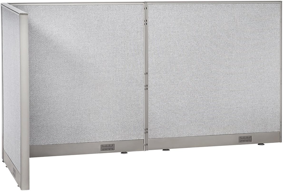GOF Freestanding L Shaped Office Partition, Large Fabric Room Divider Panel, 36" D x 96" W x 48" H