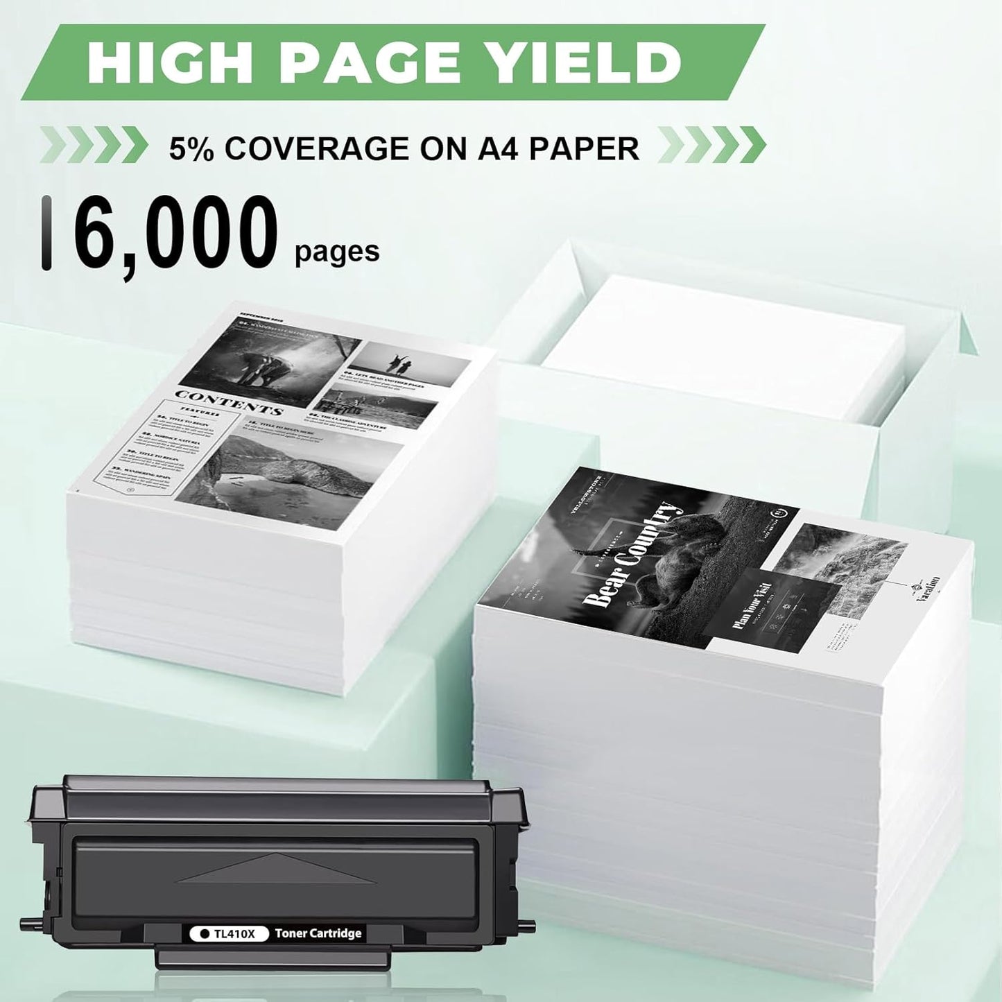 Compatible TL-410X Toner Cartridge Replacement for Pantum TL-410X TL-410H TL-410 for M7102DW P3012DW M6800FDW M7200FDW M7100DW M6802FDW M7102DN M7202FDW (3-Plack)