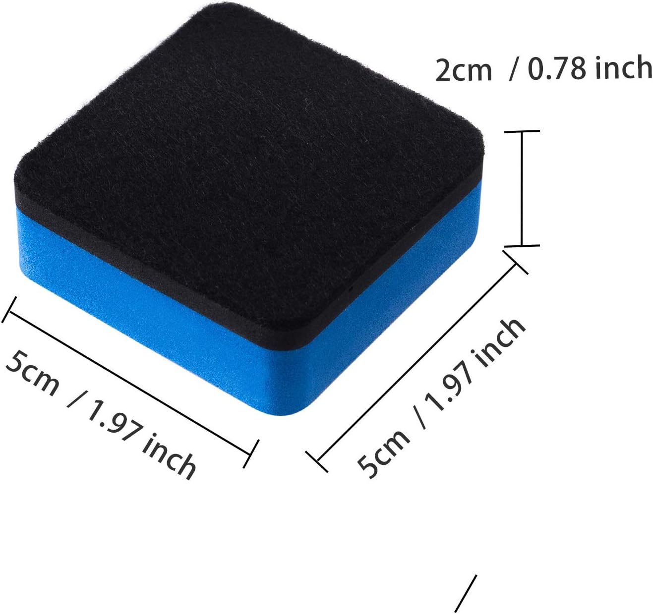 Dry Erase Erasers, Eeoyu 40 Pack Magnetic Whiteboard Dry Erasers Chalkboard Cleaner Wiper for Kids and Classroom Teacher Supplies Home and Office, Blue