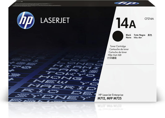 HP 14A Black Toner Cartridge | Works with HP LaserJet Enterprise M712 Series, HP LaserJet Enterprise MFP M725 Series | CF214A
