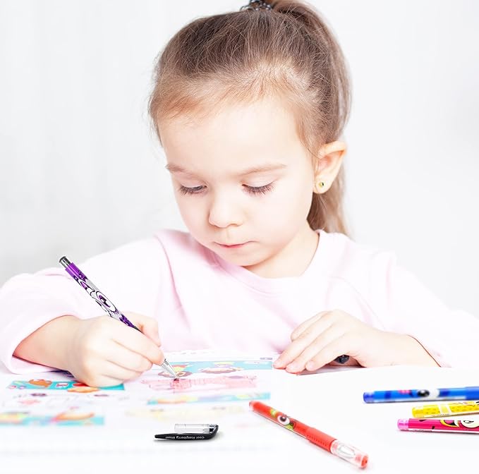 Scentos Scented Gel Pens Set – 24 Pack Neon Colors – Fine Tip Pens for Kids & Adults – Fruity Scents – Fun Art Supplies for Drawing, Coloring, Scrapbooking, Journaling & School