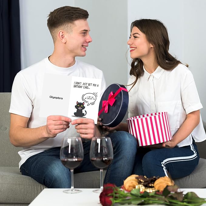 Funny Birthday Card for Him or Her, Witty Birthday Cards Gift for Partner or Friends, 'I Didn't Just Get You A Birthday Card... I Got You An Envelope Too'