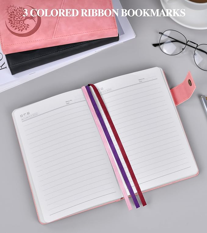 Lined Journal Notebook for Men, A5 Leather Journals for Writing Women, Hardcover Notebooks for Work,School,Note Taking,Travel,Business,Personal daily Diary,200 Page College Ruled (5.9" x 8.4")