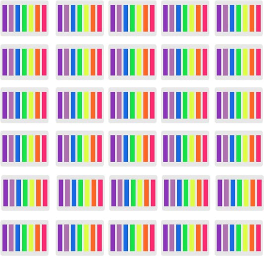 SIQUK 4200 Pieces Flag Tabs Colored Page Markers Sticky Index Tabs Page Flags, 30 Sets 7 Colors