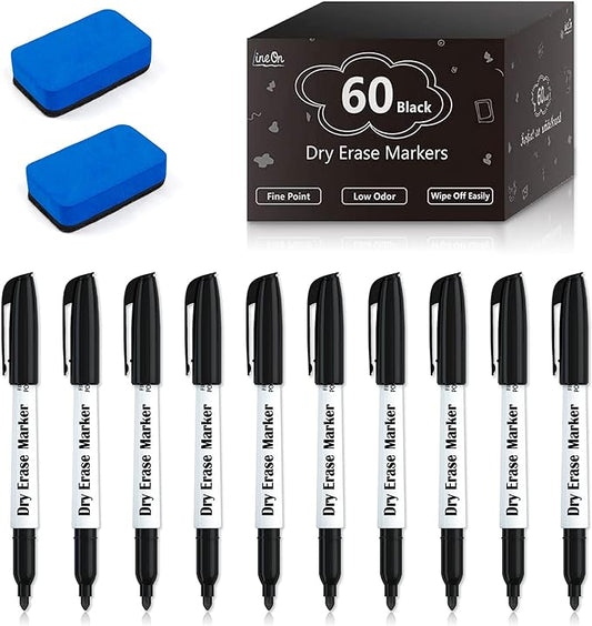 Black Dry Erase Markers - Set of 60