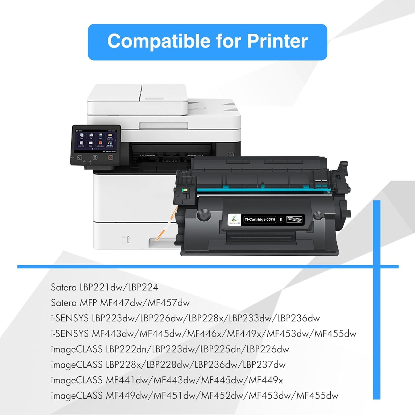 057H Toner Cartridges 4 Pack Compatible Replacement for Canon 057H 057 CRG-057H High Yield Toner for ImageCLASS MF445dw MF455dw LBP226dw MF448dw LBP227dw LBP228dw MF449dw MF445 Laser Printer Ink