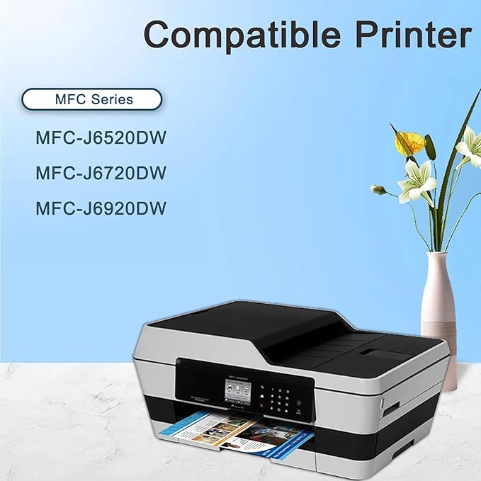 LC109 XXL Super High Yield Ink Cartridges (5-Pack,2BK/1C/1M/1Y) - LC109BK XXL 105C 105M 105Y Ink Cartridges Replacement for Brother LC109 LC105 Ink MFC-J6520DW MFC-J6720DW MFC-J6920DW Printer