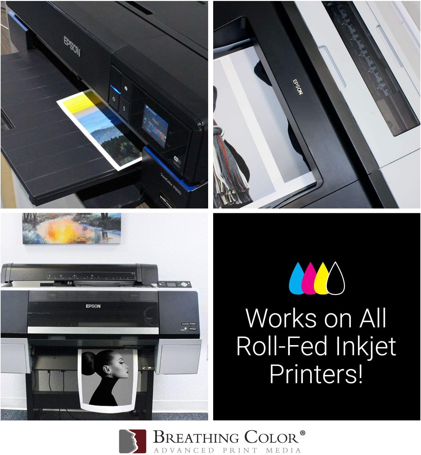 Premium Lyve Matte Canvas Paper Perfect For Use on Professional Makes and Models of Epson, Canon and HP printers preferred by Professionals. 19 mil textured Canvas offered in a 50 inch by 40 ft roll