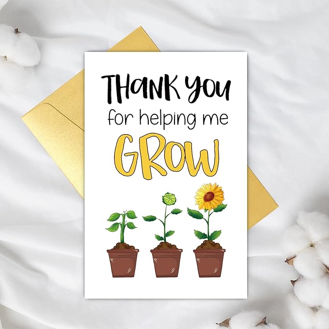 Supoeguk Funny Thank You Card for Teacher, Cute Appreciation Card for Teacher Mom, Teachers Day Card, Gift for Teacher Mentor