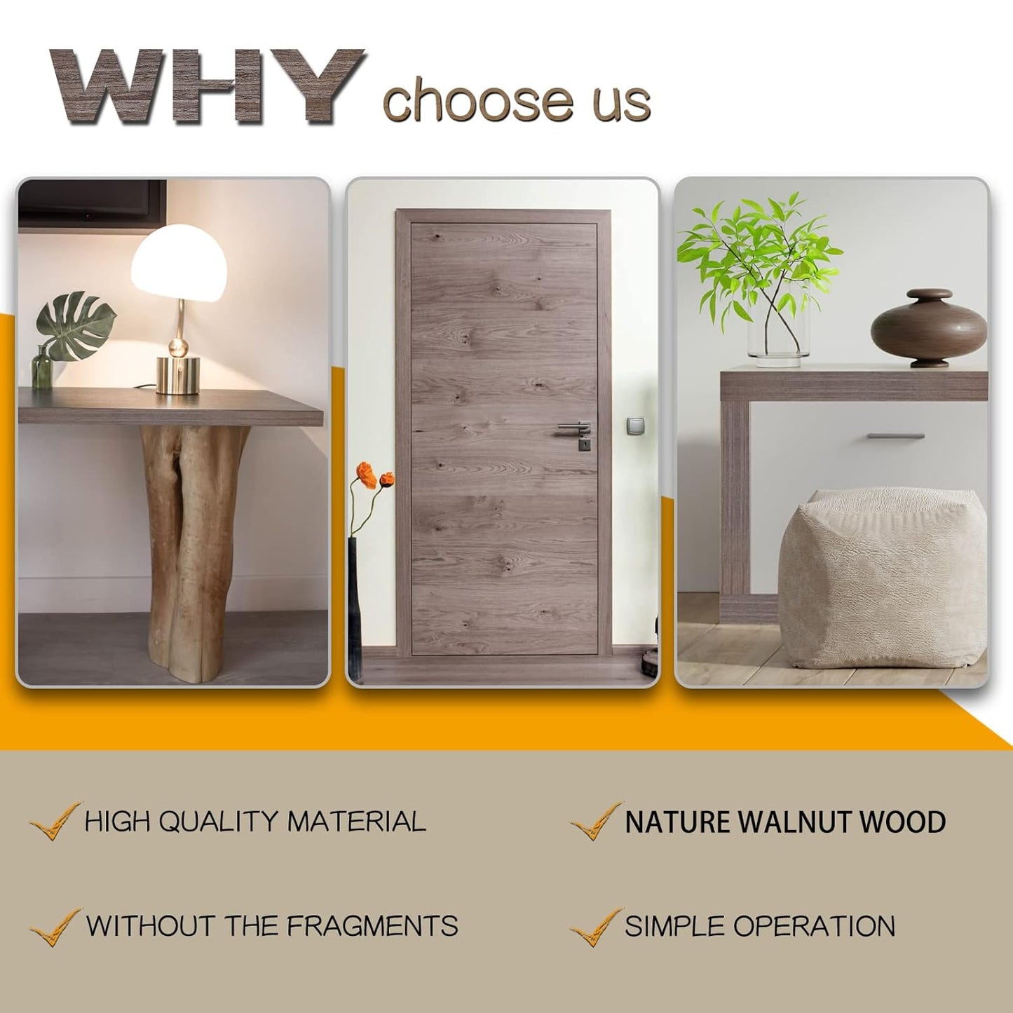 GSCIT Club Walnut Edge Banding, 3/4 inch x 250ft roll of Veneer Plywood Edge Banding Preglued Flexible, Wood Tape Banding for Cabinet Repair