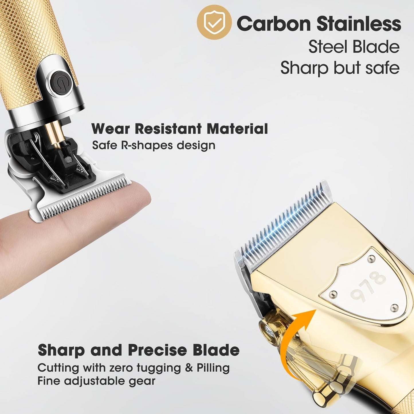 Lanumi Professional Hair Clippers Trimmer for Men Electric Razor Shavers/Beard Trimmer/Rechargeable Clippers and Trimmers Beard Trimmer Barber Kit with Travel Case Clippers for Hair Cutting Gifts