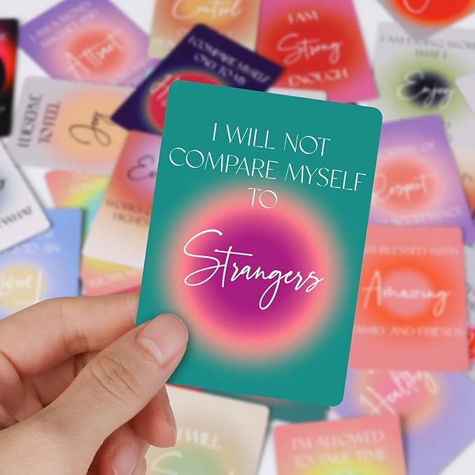 Affirmation Cards for Women, 63 Unique Positive Affirmation Cards, Daily Affirmations for Inspiration, Mindfulness, & Self-Care Gifts for Women