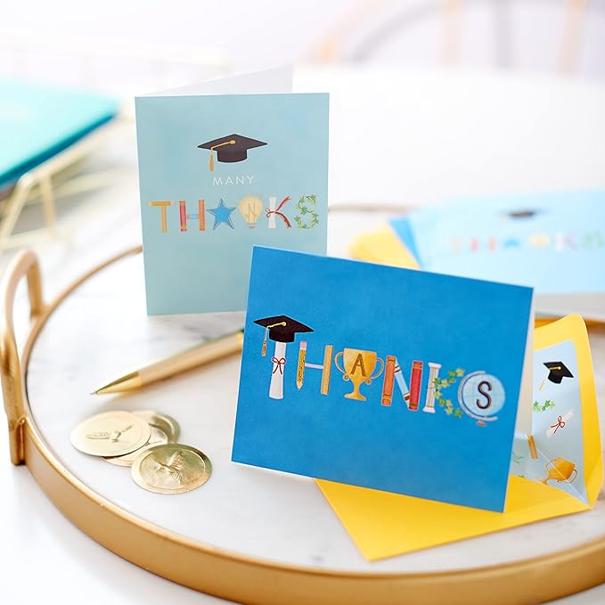 Papyrus Graduation Thank You Cards with Envelopes, Graduation Icons (20-Count)