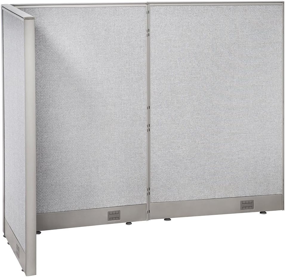 GOF Freestanding L Shaped Office Partition, Large Fabric Room Divider Panel, 30" D x 60" W x 48" H