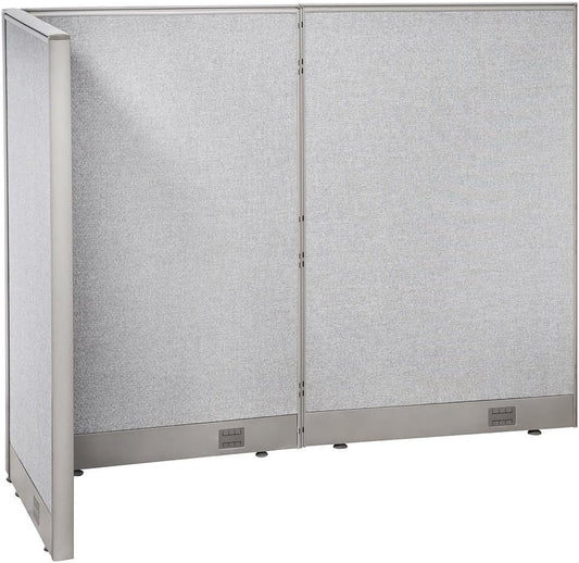 GOF Freestanding L Shaped Office Partition, Large Fabric Room Divider Panel, 30" D x 60" W x 48" H