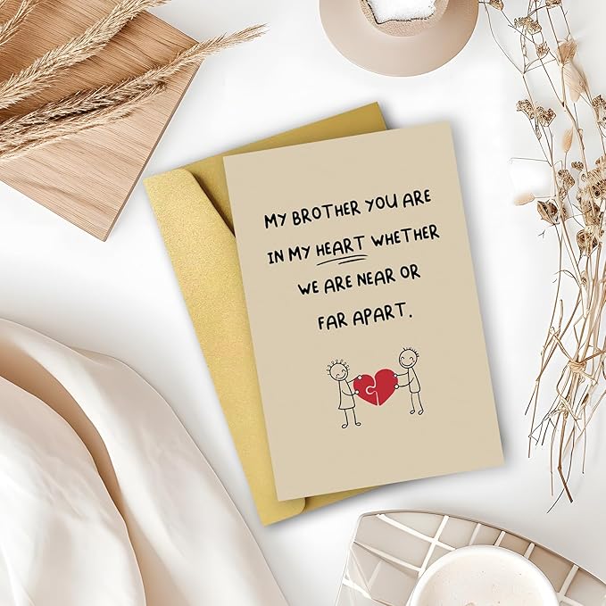 Brother Birthday Card, Brother Miss card, Birthday Card For Brother, Gift For Brother Card, Christmas Gifts For Brother