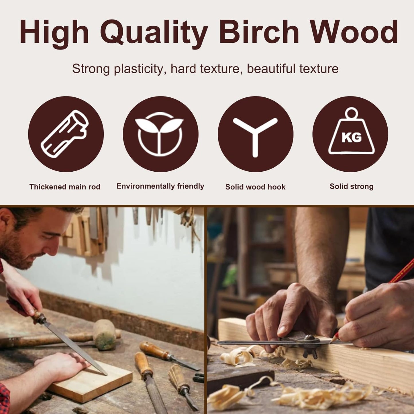 Solid Wood Coat Rack – 73" Freestanding Coat Racks Stand with 14 Hooks & Stable Base, Adjustable Height Modern Wooden Hall Tree for Entryway, Bedroom, Office, Home (Begonia Round)