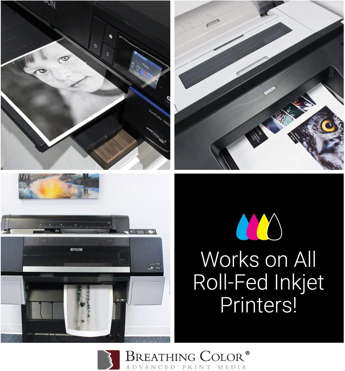 Vibrance Matte Photo Printer Paper 12 mil 230 gsm Matte Finish Premium Photo Paper Roll on 3in Core 12 inches x 100 ft Works with Most Inkjet Printer Professional Makes and Models Like Epson Canon HP