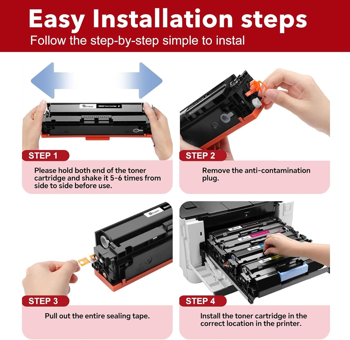 069H Toner Cartridges Set Compatible Replacement for Canon 069/069H Toner Use with lmageCLASS MF753Cdw MF751Cdw MF756Cx LBP674Cdw LBP673Cdw Printer|MF753cdw Toner,4Pack