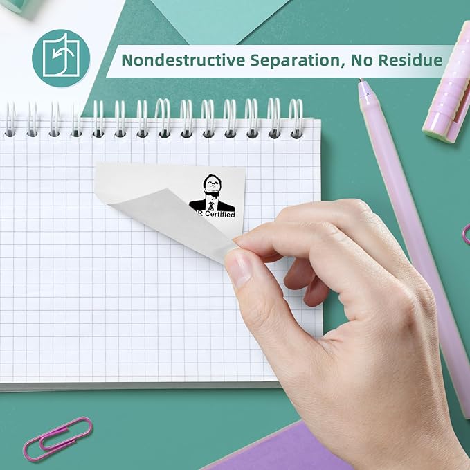 Funny Sticky Notes Cute 4 Pads, Office Sticky Note Pads, CPR Certified, World's Best Boss, Cute Sticky Notes Office Desk Gifts, Self-Stick Note Pads Bulk, Set of 4