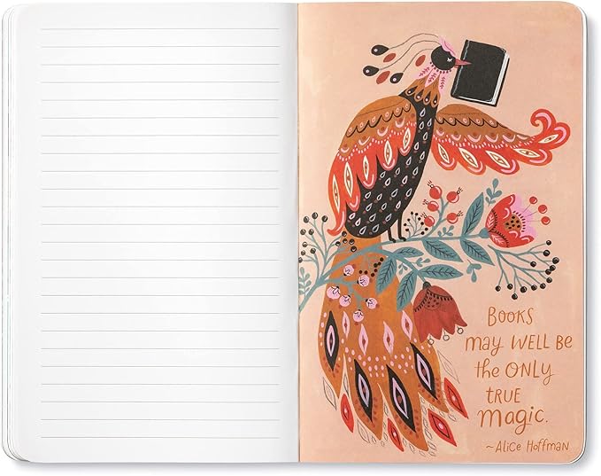 Compendium Softcover Journal - There is no enjoyment like reading! – A Write Now Journal with 128 Lined Pages, 5”W x 8”H