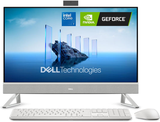 Dell 27 All-in-One Desktop ec27250-27-inch FHD Touch Display, Intel Core 7 Processor 150U, NVIDIA GeForce MX570A 2GB GDDR6 Graphics, 32GB DDR5 RAM, 1TB SSD, Windows 11 Pro, Onsite Service - White