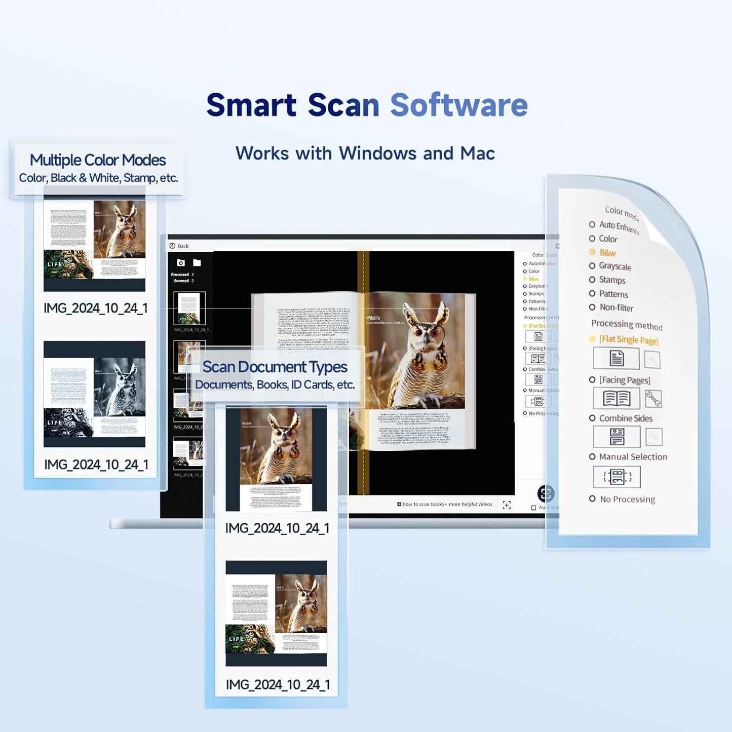 CZUR Shine Ultra Smart Portable Document Scanner, Thin Book Scanner with OCR, USB Document Camera for Desktop/Laptop, Capture Size A3, Compatible with Windows & Mac OS (Not for Android & iOS)