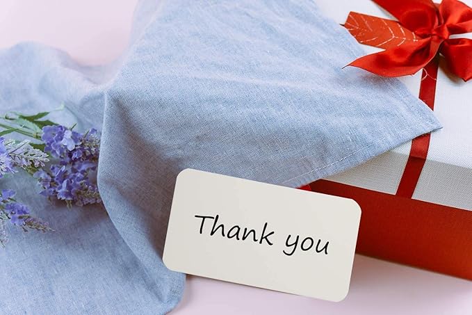 Penta Angel 100 Pcs Mini Paper Blank Gift Notes Cards DIY Craft Small Word Business Message Cards (White)