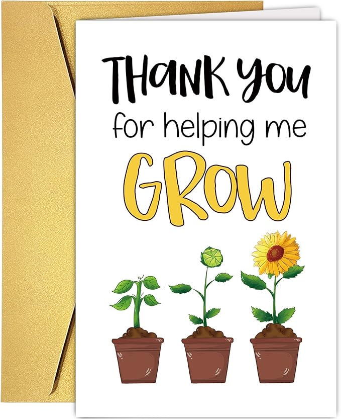 Supoeguk Funny Thank You Card for Teacher, Cute Appreciation Card for Teacher Mom, Teachers Day Card, Gift for Teacher Mentor