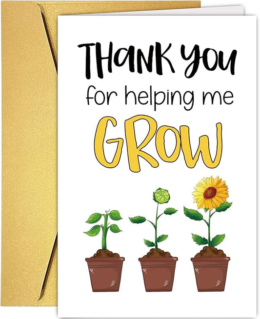 Supoeguk Funny Thank You Card for Teacher, Cute Appreciation Card for Teacher Mom, Teachers Day Card, Gift for Teacher Mentor