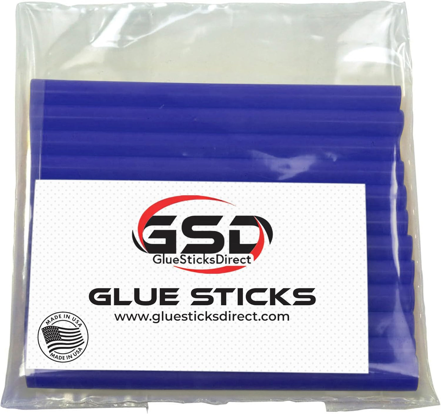 Mini Size Hot Melt Glue Sticks for Glue Gun - Bulk 4in Dark Blue Glue Sticks - Great for Art Craft Repairs & Compatible w/Most Glue Guns - 5/16" X 4" (24 Sticks) - Made in USA