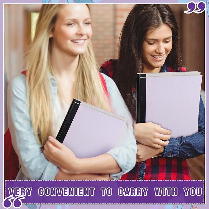 Lincia 12 Pcs 11" x 9.5" Legal Pads College Ruled Notepad Landscape Notebook Horizontal Lined Notebook 80 Gsm Assorted Colors Paper Pastel Writing Pads for School Office, 40 Sheet (Cute Color)