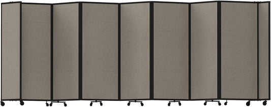 Versare Room Divider 360 Portable Wall Partition | Folding Panels | Large Freestanding Divider | Locking Wheels | Temporary Room Separator