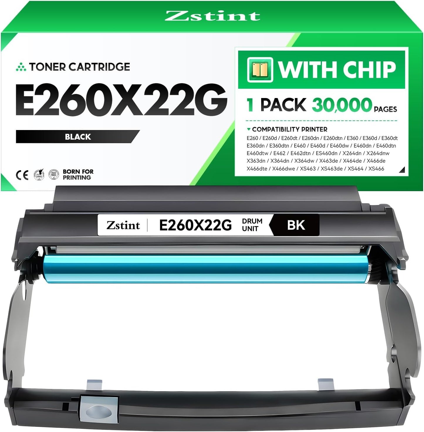 E260X22G Imaging Unit (Not Toner) High Yield Replacement for Lexmark E260X22G Drum Unit Compatible with E260 E360 E460 E462 E260d E260dn E260dt E260dtn E360d E360dn E460d E460dw E462dtn Laser Printer