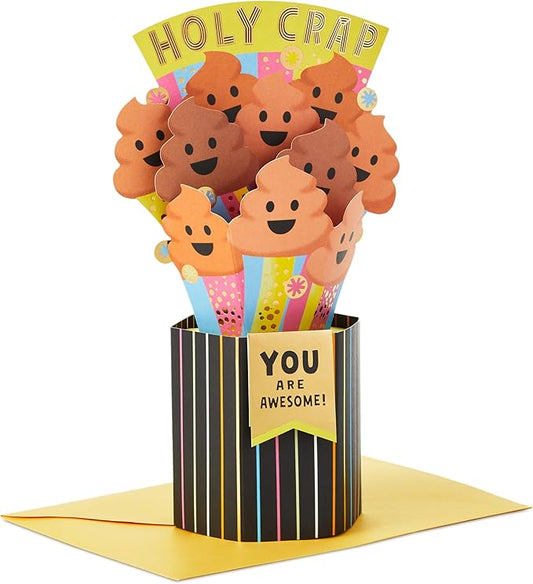Hallmark Paper Wonder Shoebox Pop Up Card (Holy Crap, You are Awesome) for Birthday, Congratulations, Graduation, All Occasion