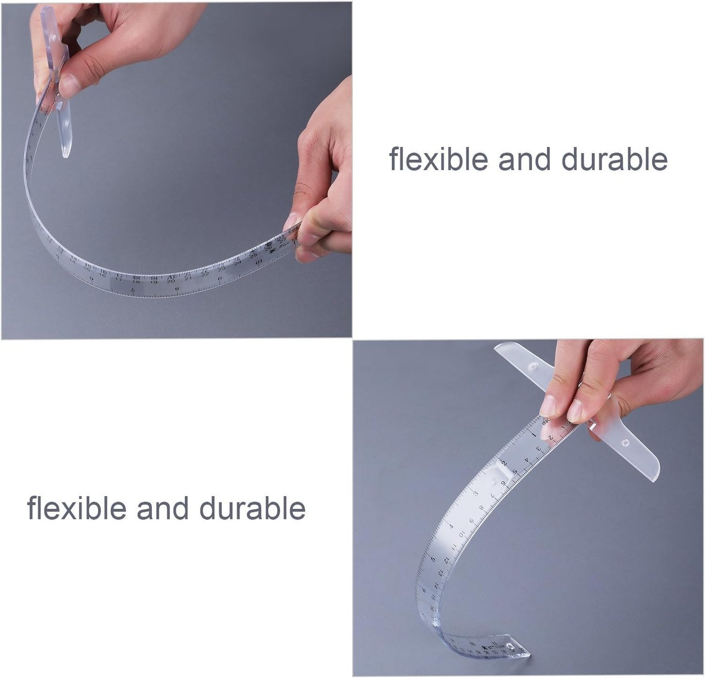 12 Inch/ 30 cm T-Square Ruler Plastic Transparent T-Ruler for Drafting and General Layout Work (4)