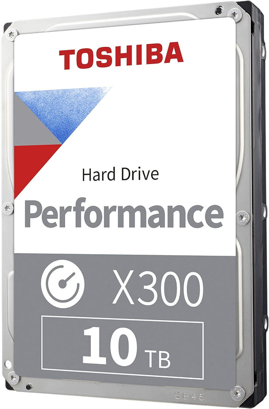 Toshiba X300 10TB Performance & Gaming 3.5-Inch Internal Hard Drive - CMR SATA 6 GB/s 7200 RPM 512 MB Cache - HDWR71AXZSTA