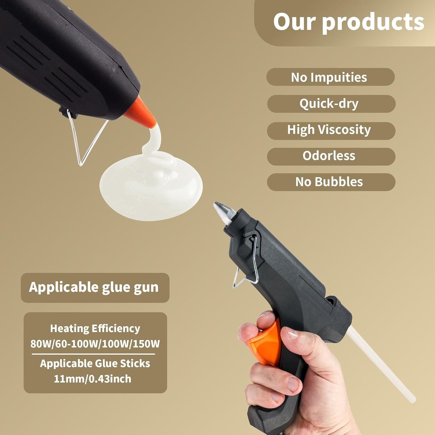 MATUFF White Hot Glue Sticks Full Size 0.43” Dia x 8” Long, 20 pcs Hot melt Adhesive Glue Sticks, All-Purpose Colored Glue Gun Sticks for DIY White Crafting Arts and Wedding Cards, Stamp Sealing